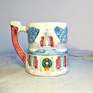 CLAIRE BURKE Christmas House Embossed-relief Ceramic Mug (V)